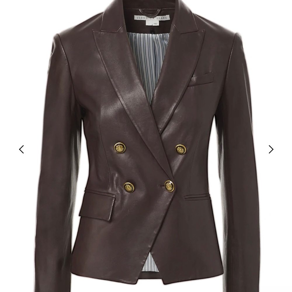 Veronica Beard Gail Leather Dickey Jacket